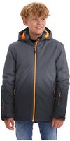 Outdoorjacke KILLTEC "Lynge BYS JCKT E", Jungen, Gr. 164, grau (anthrazit),