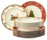 Geschirr-Set SELTMANN WEIDEN "Tafelservice Marieluise Weihnachtsnostalgie 12er Set