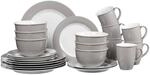 Geschirr-Set RITZENHOFF & BREKER "Kombiservice Doppio 24er Set", grau, 24, Porzellan,