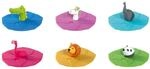 Kinderbecher LEONARDO "Kinderbecher-Deckel Bambini 6er Set bunt", bunt, Silikon,