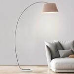 BRILLIANT Bogenlampe "Brok", grau (taupe), 1, H: 196cm, 1 Stk., Leuchten, 196 cm