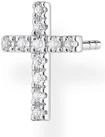 Single-Ohrstecker THOMAS SABO "Kreuz", bunt (silberfarben, wei&szlig;, kristallwei&szlig;),
