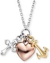 Kette mit Anh&auml;nger ENGELSRUFER "GLAUBE LIEBE UND HOFFNUNG TRICOLOR", rosa