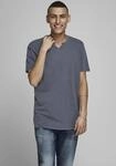 T-Shirt JACK & JONES "SPLIT NECK TEE", Herren, Gr. S, blau (navy blazer),...