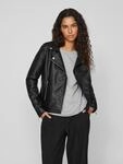 Lederimitatjacke VILA "VICARA COATED JACKET - NOOS", Damen, Gr. S, schwarz, Web,