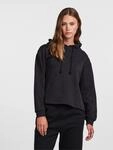 Hoodie PIECES "PCCHILLI LS HOODIE NOOS BC", Damen, Gr. S, schwarz, Sweatware,