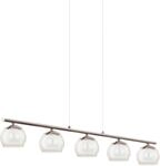 EGLO H&auml;ngeleuchte "ROMAGNESE Pendellampe, Stahl und Glas, IP20, Esstischlampe,