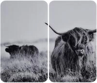 Herd-Abdeckplatte WENKO "Universal Modell Highland Cattle", bunt (bunt, grau),...