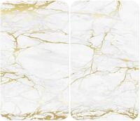 Herd-Abdeckplatte WENKO "Universal Modell Marmor Gold", grau (wei&szlig;, grau),...