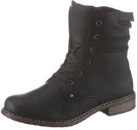 Schn&uuml;rboots RIEKER, Damen, Gr. 36, schwarz, Nubuklederimitat, Schuhe Schn&uuml;rboots,