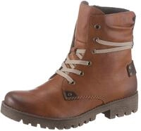 Schn&uuml;rboots RIEKER, Damen, Gr. 36 (3,5), braun (cognac, used), Lederimitat, used,