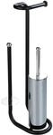 WC-Garnitur WENKO "Universalo", schwarz, B:20cm H:62,5cm L:23cm, Metall,