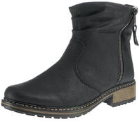 Winterstiefelette RIEKER, Damen, Gr. 40, schwarz, Nubuklederimitat, unifarben, Schuhe