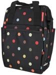 Gep&auml;cktr&auml;gertasche KLICKFIX "Gep&auml;cktr&auml;gertasche ROOMY GT, dots" Gr. 1, schwarz