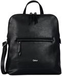 Rucksack GABOR "Mina", Damen, Gr. B/H/T: 27,5cm x 32cm x 9cm, schwarz, Polyurethane,