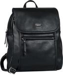 Rucksack GABOR "Mina", Damen, Gr. B/H/T: 26cm x 31cm x 10cm, schwarz, Polyurethane,