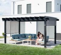 Pavillon SOJAG "Pergola Yamba 10x16 anthrazit", grau (anthrazit, anthrazit), B/H/T: