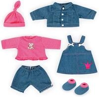 Puppenkleidung BAYER "Hose/Jacke 42- 46 cm", blau (blau, pink), Puppenkleidung,