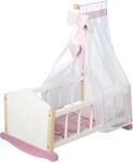 Puppenwiege ROBA "Wiege Scarlett", wei&szlig;, Puppenm&ouml;bel, KinderB:35cm H:68cm T:52cm,