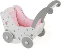 Puppenwagen CHIC2000 "aus Holz", grau (stars grau), Puppenwagen, KinderB:31cm H:45cm