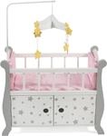 Puppenbett CHIC2000 "Stars Grau", grau (stars grau), Puppenm&ouml;bel, KinderB:31cm