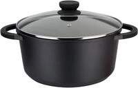 Kochtopf GSW "SilcoGuss noir", schwarz, H:13,5cm &Oslash;:28cm, T&ouml;pfe, Kochtopf, Induktion