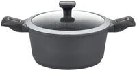 Kochtopf GSW "Easy Click", schwarz, &Oslash;:24cm, T&ouml;pfe, Kochtopf, abnehmbarer Griff,