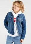 Jeansjacke LEVI'S KIDS "TRUCKER JACKET", Jungen, Gr. 16/176, blau (blau used),