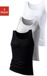 Unterhemd H.I.S "Doppelripp Tanktop", Herren, Gr. 3 (XS), 3 Stk., N-Gr, grau (grau,