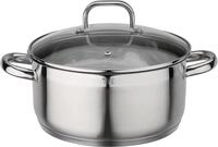 Bratentopf GSW "Fogo", silber (edelstahlfarben), H:11,5cm &Oslash;:24cm, T&ouml;pfe,