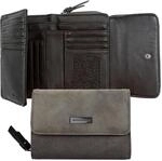 Geldb&ouml;rse TOM TAILOR "Elin", Damen, grau, Polyurethan, Strukturmuster, clean,