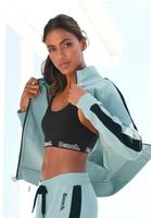 Sweatjacke BENCH. LOUNGEWEAR, Damen, Gr. 32/34, gr&uuml;n (mint, schwarz), Jersey,