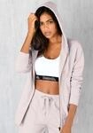 Sweatjacke BENCH. LOUNGEWEAR, Damen, Gr. 32/34, beige (beige, meliert), Sweatware,