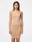 Unterkleid PIECES "PCBALLROOM LONG SINGLET NOOS BC", Damen, Gr. S, N-Gr, beige