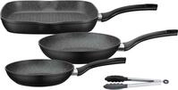 Pfannen-Set GSW "Gourmet Granit", silber (schwarz, silberfarben), &Oslash;:28cm, Pfannen,