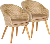 Gartenstuhl MERXX "Arrone", beige, B:66cm H:82cm T:61cm, Rattan, St&uuml;hle,