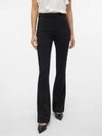 Anzughose VERO MODA "VMAMIRA MR FLARED PANT", Damen, Gr. S (36), L&auml;nge 34, schwarz,