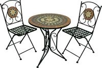 Balkonset GARDEN PLEASURE "PULAR", schwarz, Stahl, Sitzm&ouml;bel-Sets, Balkonset