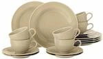 Geschirr-Set SELTMANN WEIDEN "Kaffeeservice Beat Color Glaze 18er Set", beige
