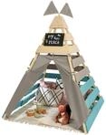 Spielhaus MUDDY BUDDY "Tipi-Zelt Dreamer", blau (natur, warmgrau, petrolblau),