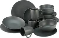 Kombiservice CREATABLE "Geschirr-Set Soft Touch Black", schwarz, 20 Stk., Steinzeug,