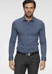 Businesshemd OLYMP "Level Five body fit Jerseyshirt", Herren, Gr. 42, N-Gr, blau