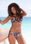 Bikini-Hose LASCANA "Malia", Damen, Gr. 38, N-Gr, grau (anthrazit, bedruckt),