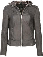Lederjacke MAZE "Lederjacke Donie", Damen, Gr. S, grau (anthrazit),...