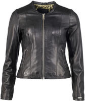 Bikerjacke MAZE "Lederjacke Smaragd", Damen, Gr. L, schwarz, Obermaterial: 100%