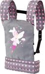 Puppen Trage BAYER "grau/rosa Schmetterling", grau (fee grau, rosa),