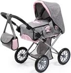 Kombi-Puppenwagen BAYER "City Star, grau/rosa", grau (grau, rosa), Puppenwagen,