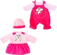 Puppenkleidung BAYER "Latzhose/Kleid 38 cm", pink (pink, rosa), Puppenkleidung,