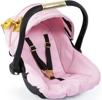 Puppen Autositz BAYER "rosa/goldfarben Schleife", rosa (schleife rosa,...