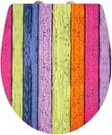 WC-Sitz ADOB "Colours", bunt (bunt, pink), B:38,5cm H:4,2cm L:45cm, Duroplast,